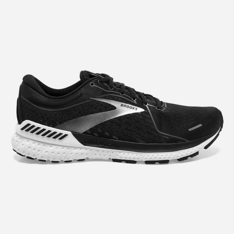 Brooks Adrenaline Gts 21 Mens Walking Shoes Ireland Black Pearl/White (NIDJ-06913)